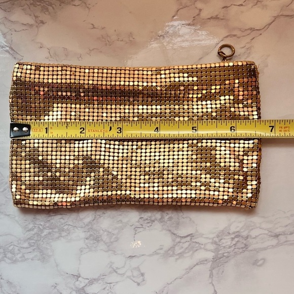 Vintage Duramesh Fifth Avenue Gold Mesh Mirror Ball Clutch Purse 1940s - Picture 4 of 8